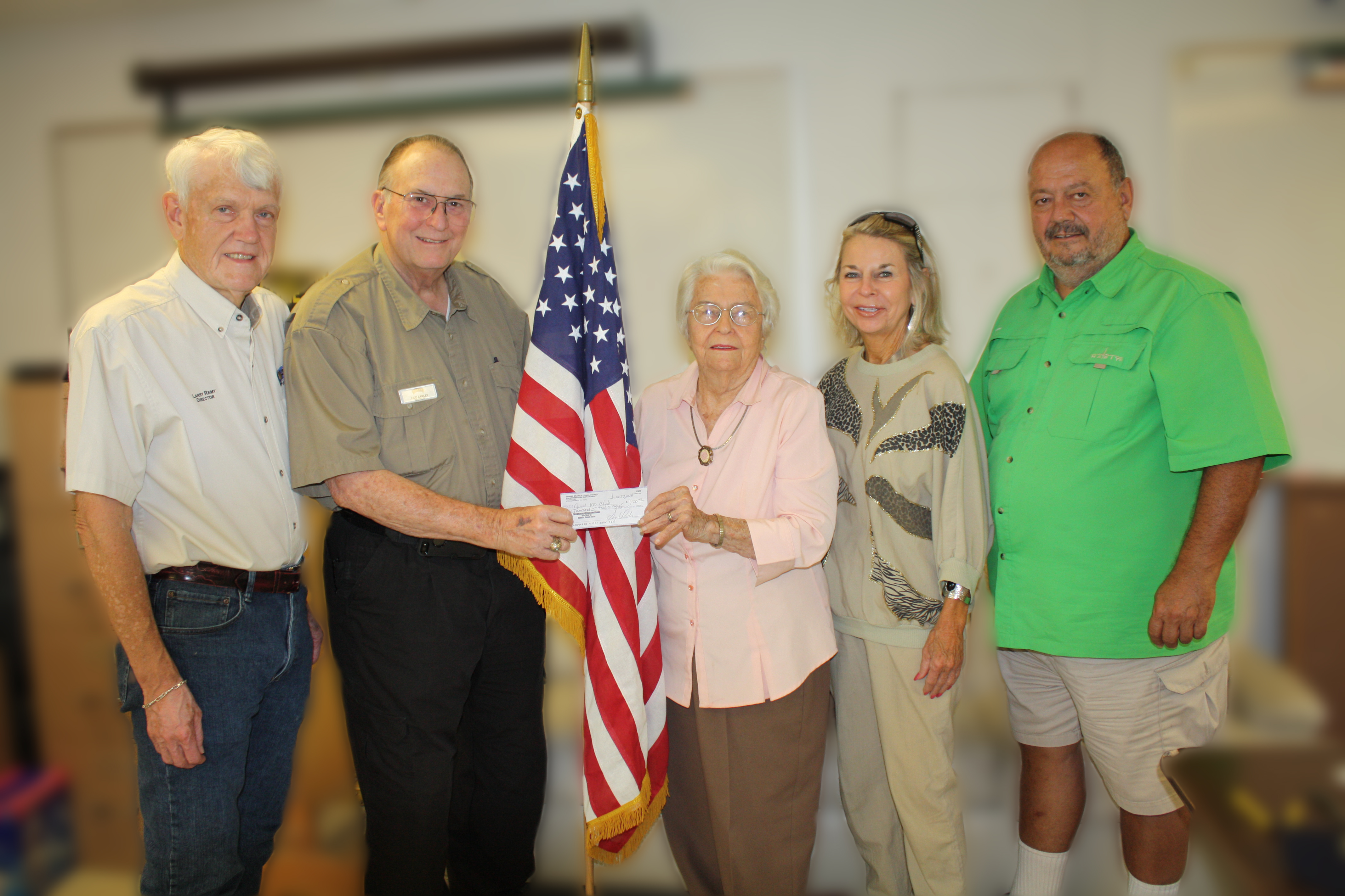 Spring Branch Volunteer Fire Department presents check to The 100 Club of Comal County