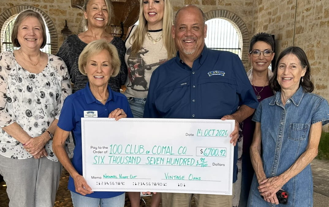 Vintage Oaks National Night Out 2026: Check Presentation